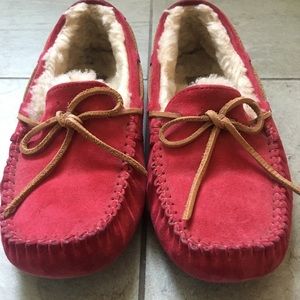 Red Ugg Dakota Moccasins